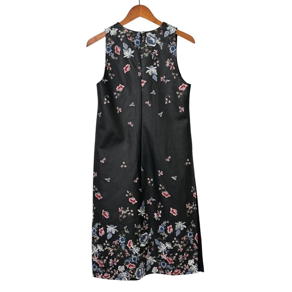 BCBG Maxazria Faux Leather Hadley Tunic Embroidered Long Black Boho Goth Size S - Picture 6 of 14